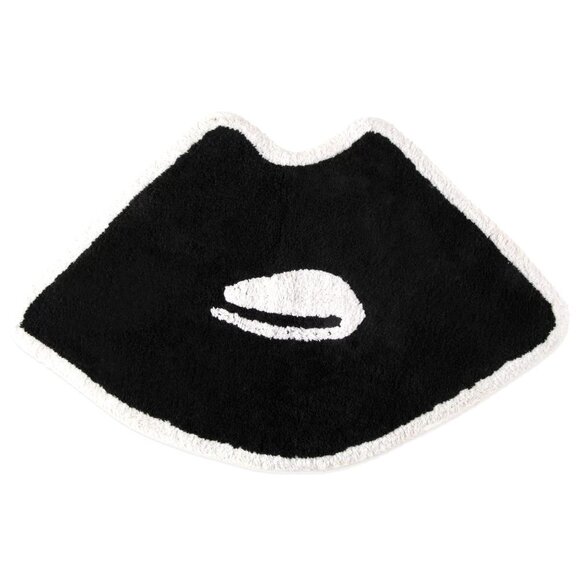 NOVOGRATZ Black + White Retro Lips Bath Rug - Picture 1 of 1